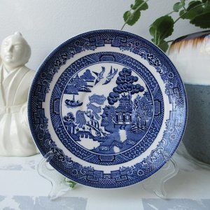 Porcelain Saucer "Blue Willow" by Johnson Bro's, England 1990s